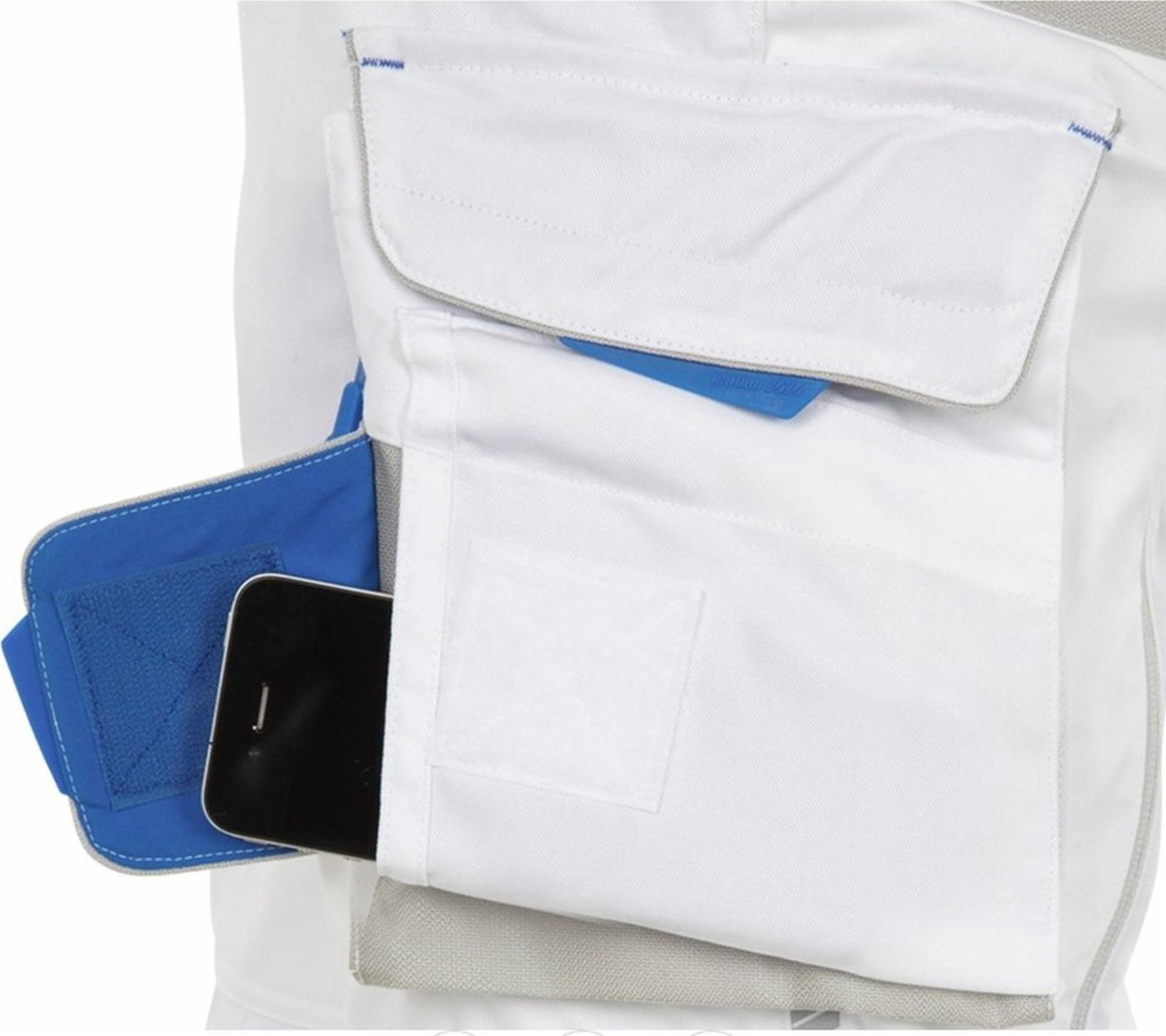 Strauss House Productions e.s.motion 2020 - ergonomiczne spodnie do pasa, sportowy krój, odblaski, 65% poliester, 35% bawełna, ok. 245 g/m - zielony/z