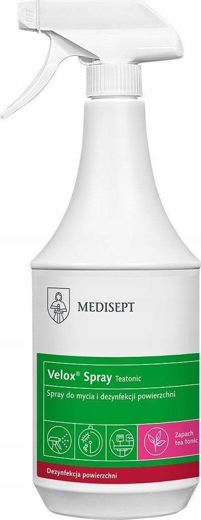 Medisept Velox Spray tea tonic ze spryskiwaczem i nakrętka 1L PROMOCJA DEZYNFEKCJA