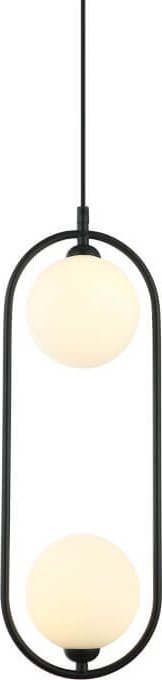 Lampa wisząca Italux Salonowa lampa wisząca Lupus nad stolik czarna biała