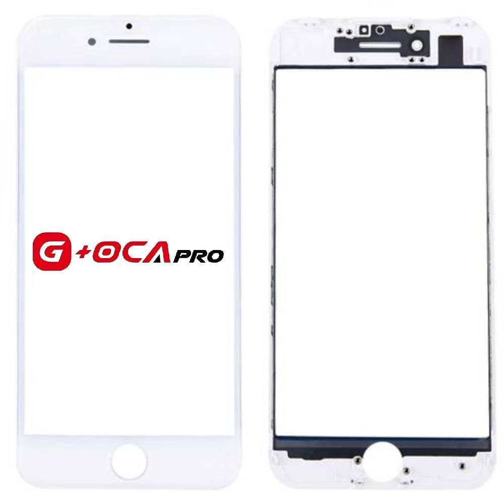 Szybka Klej OCA Szyba Szkło Ramka do iPhone 7 Biały