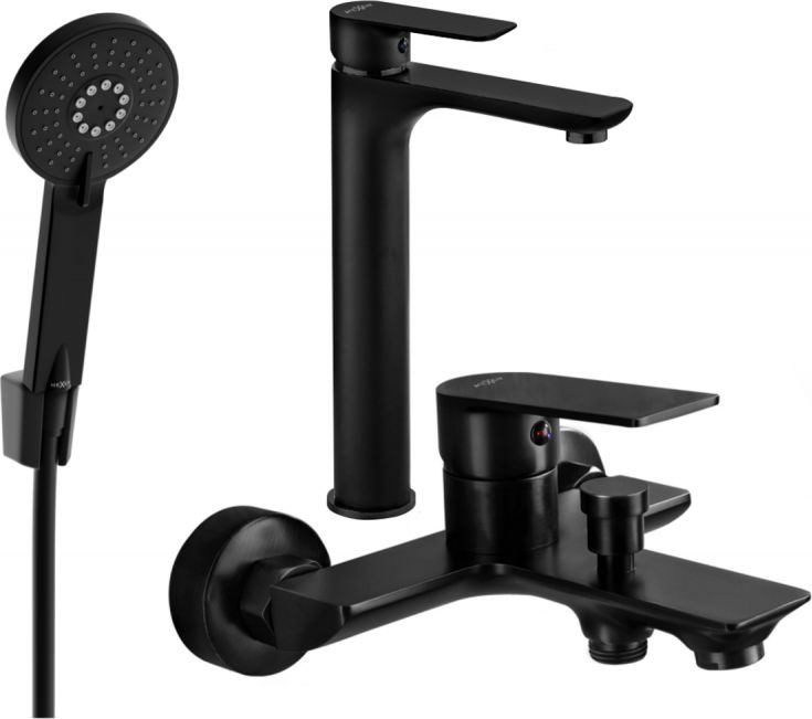 Mexen Mexen Alfa R40 zestaw wannowy, czarny - 745713R40-70