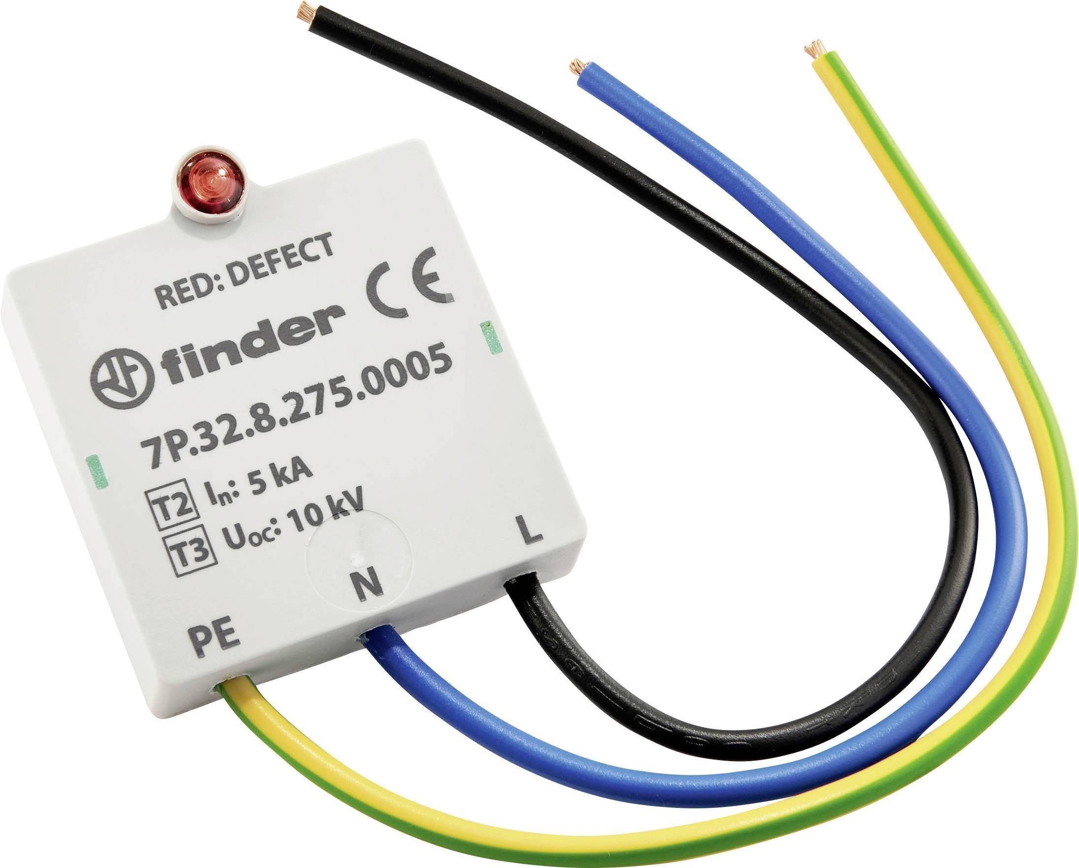 Finder Ogranicznik przepięć Typ T3 (kapsułka do puszki i gniazda) warystor + iskiernik 7P.32.8.275.