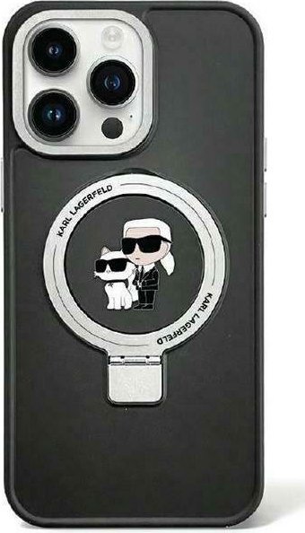 Karl Lagerfeld Karl Lagerfeld KLHMP15MHMRSKCK iPhone 15 Plus 6.7"czarny/black hardcase Ring Stand Karl&Choupettte MagSafe