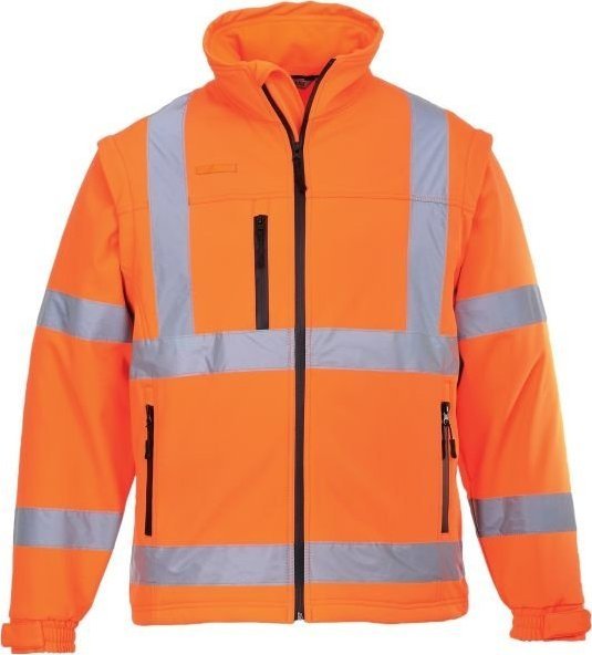Portwest S428 Softshell Ostrzegawczy (3L), kurtka wodoodporna - żółty 4XL