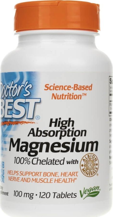 DOCTORS BEST Doctor's Best Chelat Magnezu (Magnesium Chelated) - 120 tabletek