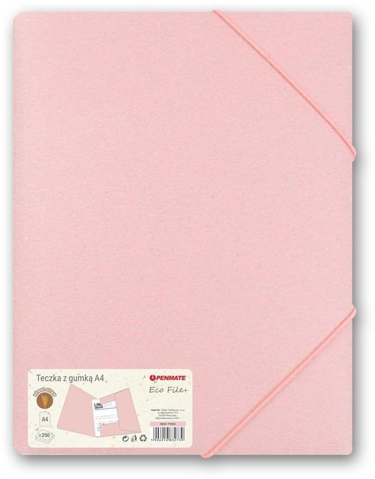 Penmate Teczka z gumką A4 różowa PENMATE