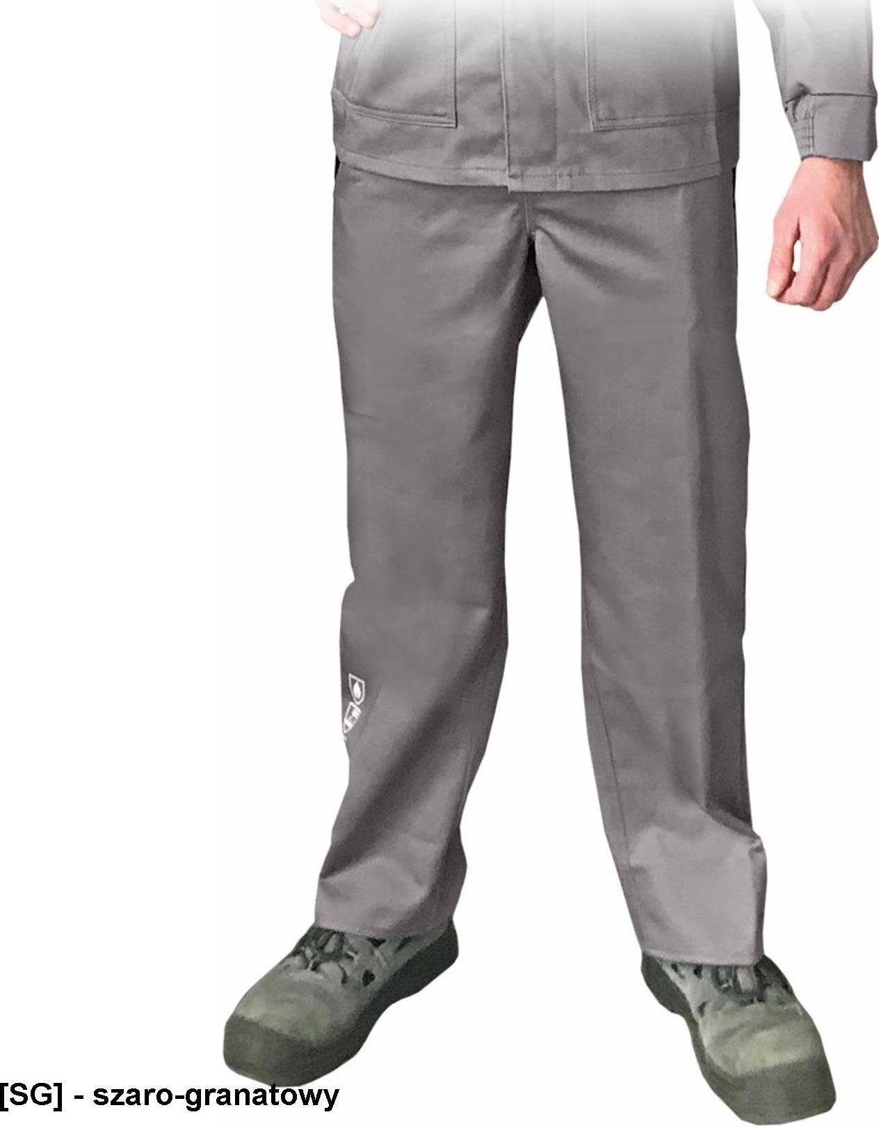 R.E.I.S. WELD-T - Trudnopalne spodnie do pasa dla spawaczy, antyelektrostatyczne, 99% bawełna 56