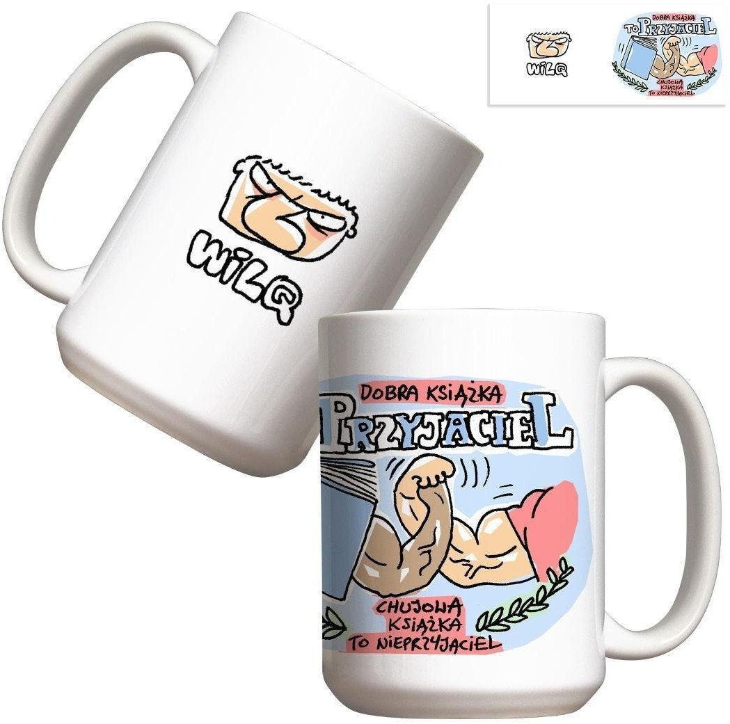 Kubek - Wilq Dobra książka to przyjaciel 440ml