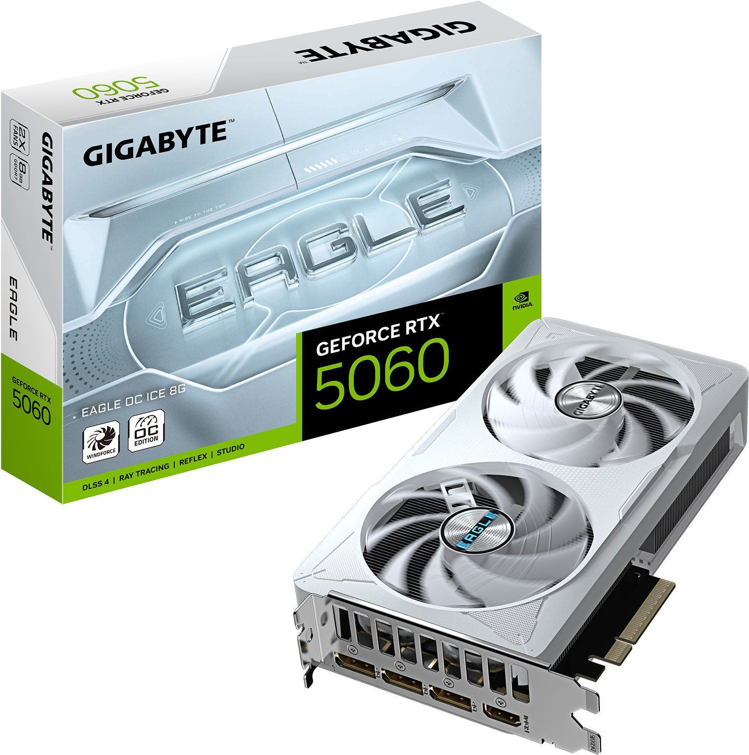 Karta graficzna Gigabyte GeForce RTX 5060 Eagle OC ICE 8GB GDDR7 DLSS4 (GV-N5060EAGLEOC ICE-8GD)