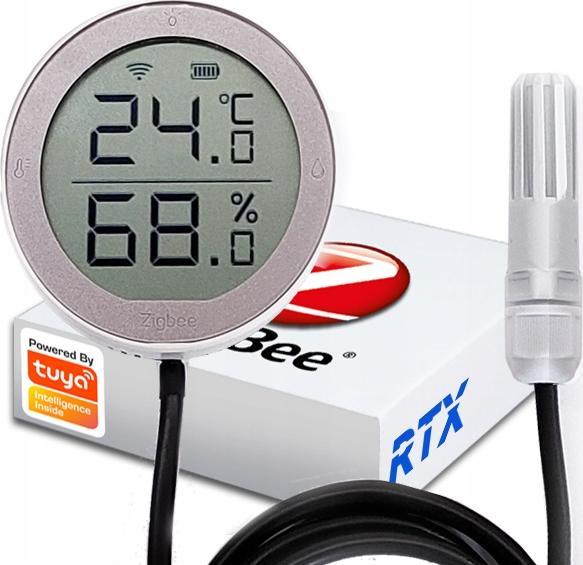 RTX Zewnętrzny sensor LCD TH -25 do 100 C ZigBee TUYA