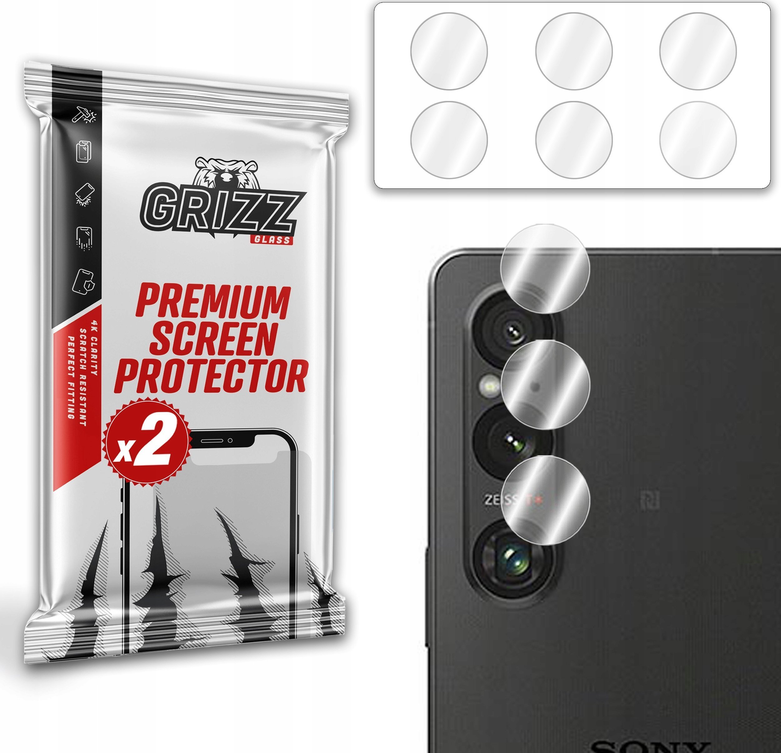 GrizzGlass Szkło na aparat GrizzGlass HybridGlass Camera Sony Xperia 1 V