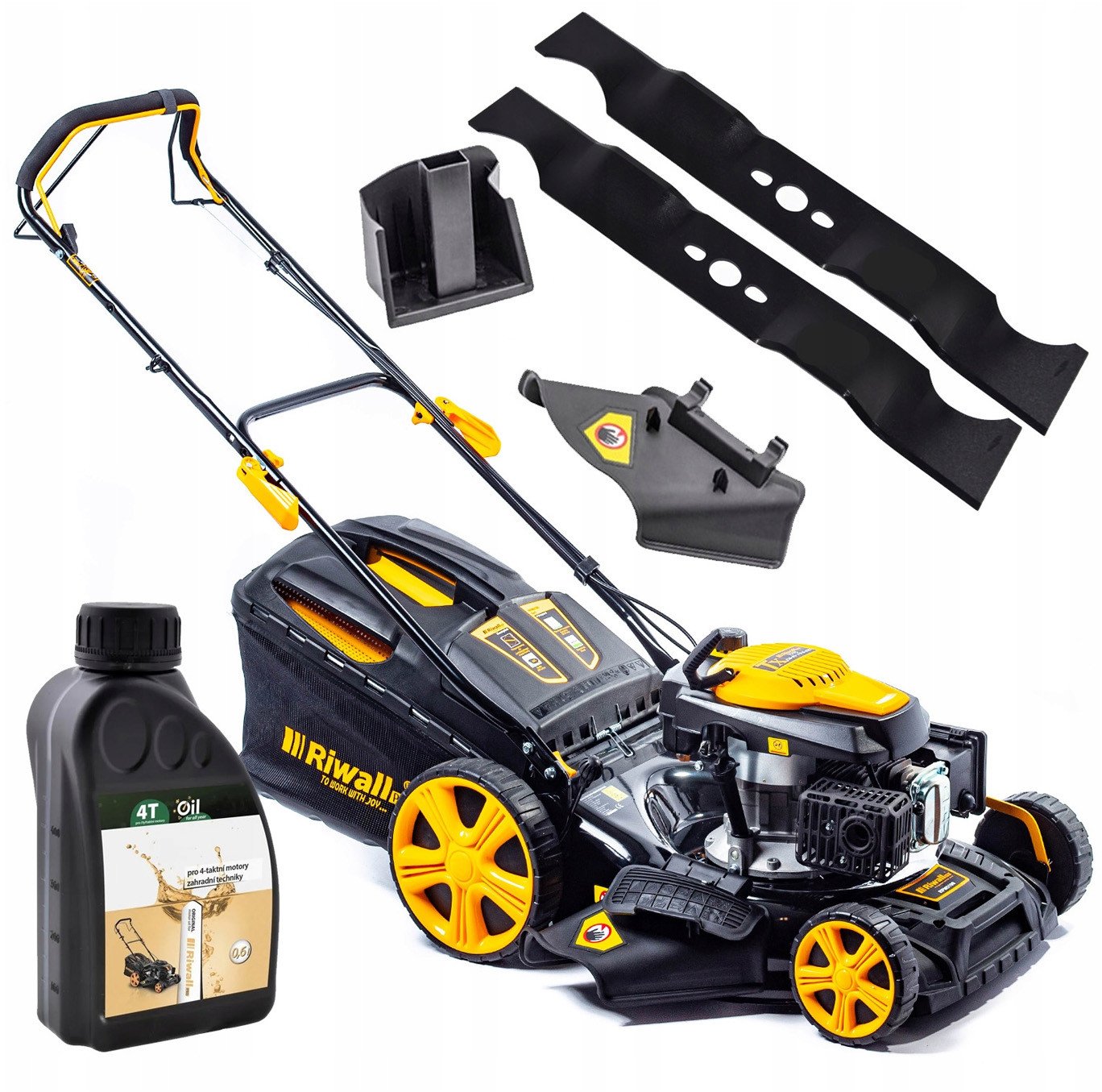 Kosiarka spalinowa Riwall KOSIARKA SPALINOWA Z NAPĘDEM 51CM 9w1 Z NAPĘDEM 5190 Z 2 NOŻAMI