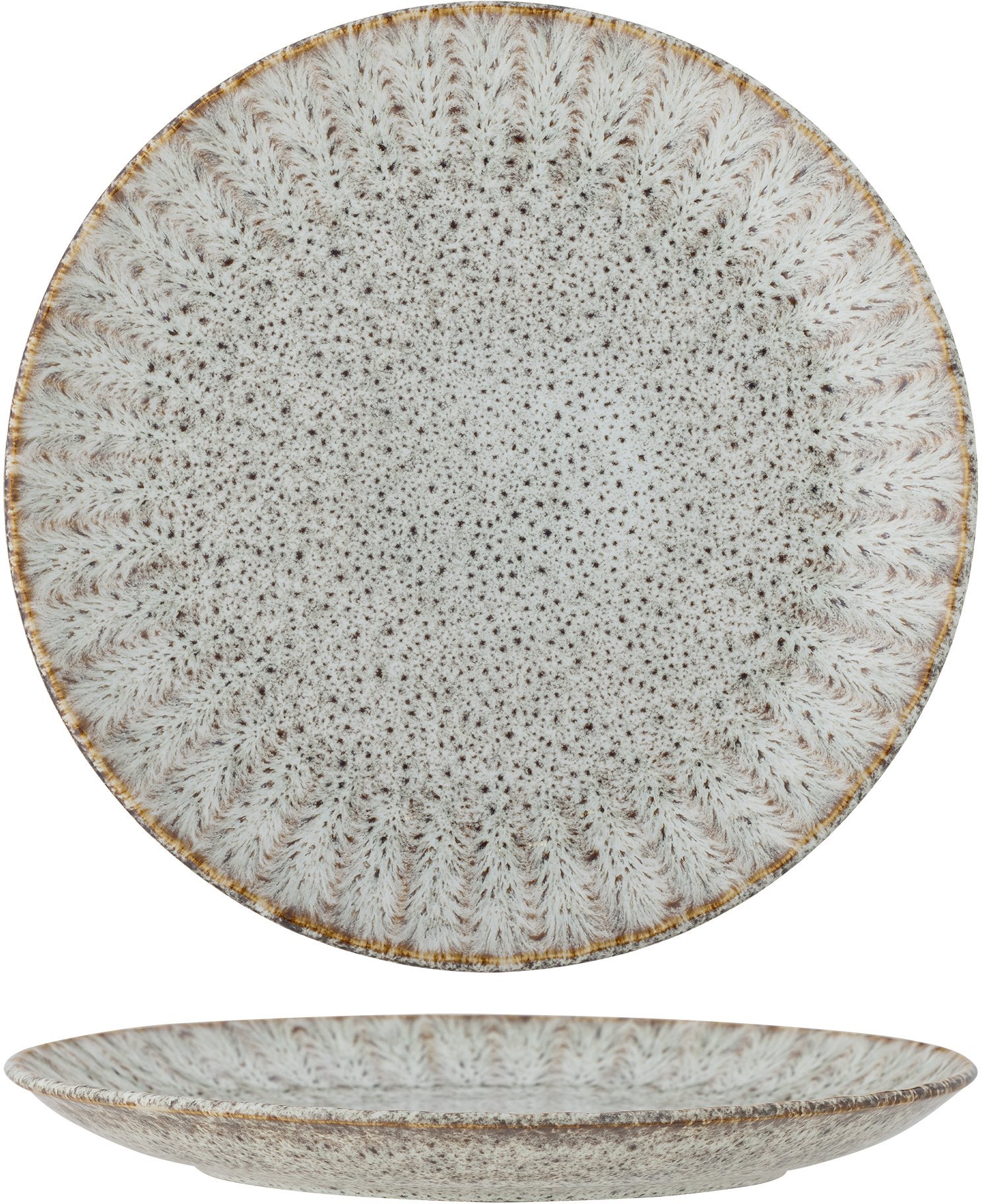 Usorteret CREATIVE COLLECTION Kwiatowy talerz, naturalny, kamionkowy