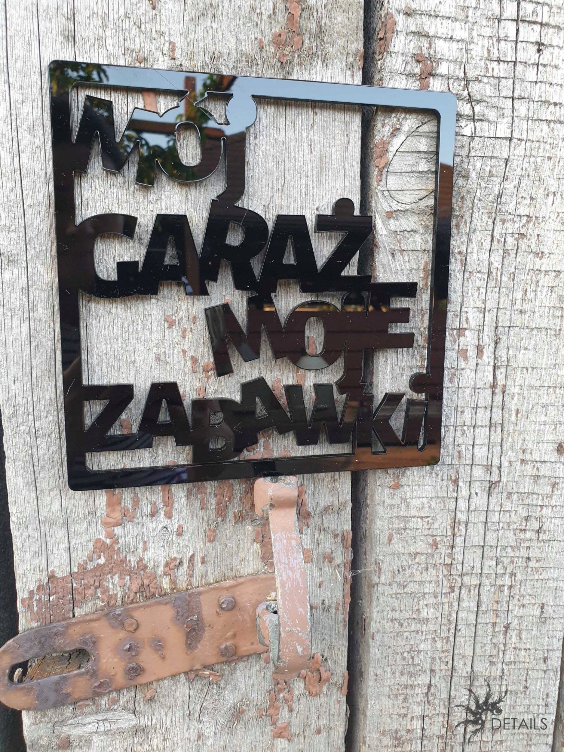 details ozdoby na sciane 3d Garaż warsztat dekor pleksa