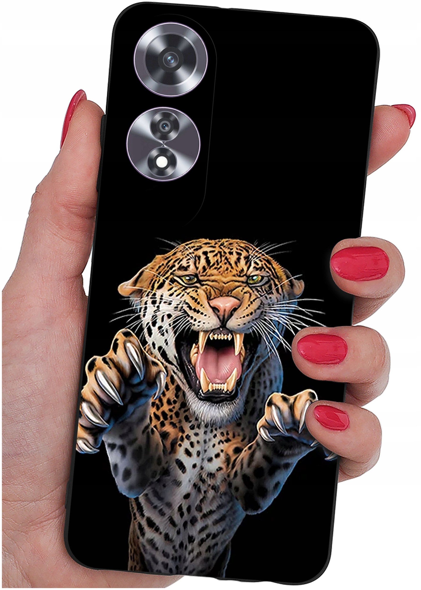 krainaGSM Etui do Oppo A60 4G wzory | SILIKONOWE MATT CASE + SZKŁO 9H