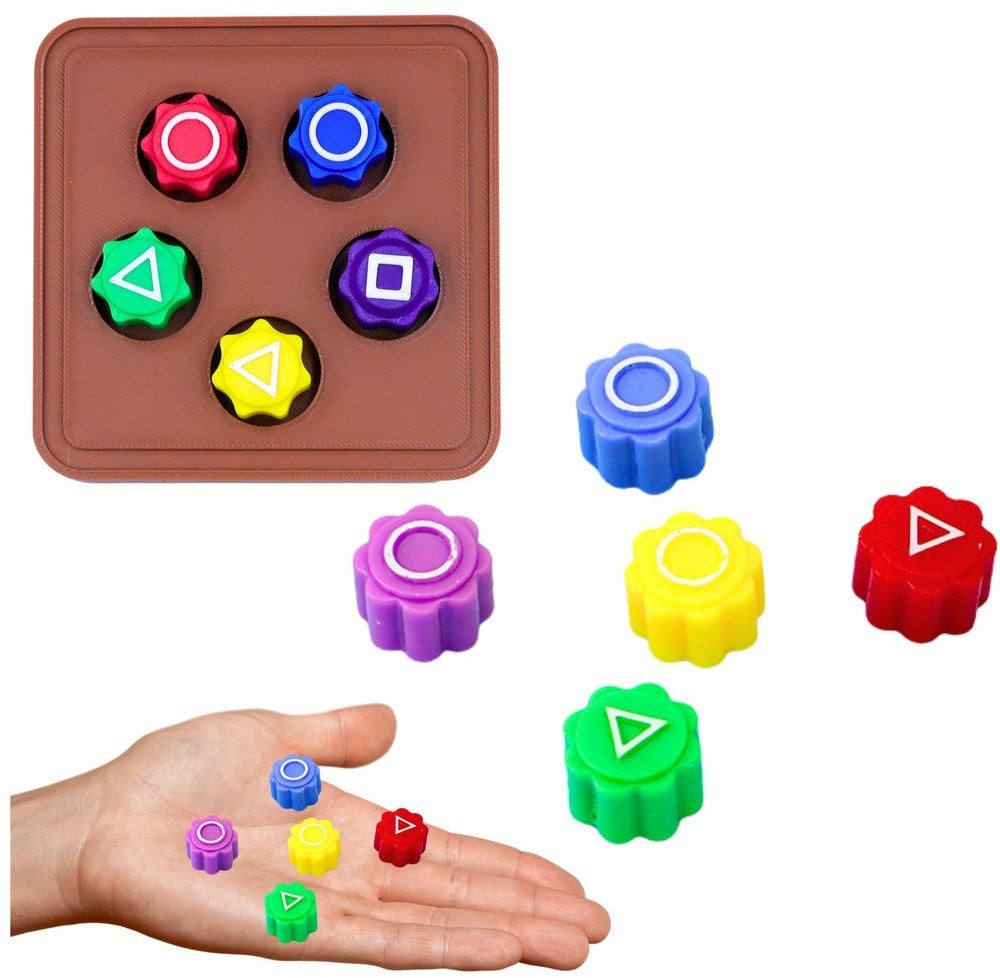 Kości Do Gry W Gonggi Hacele Gra Zręcznościowa Squid Games Podstawka 5szt B LEAN TOYS