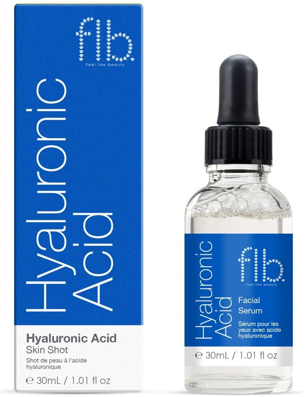 Feel Like Beauty, Skin Shot, Hyaluronic Acid, Hydrating, Serum, For Face, 30 ml For Women