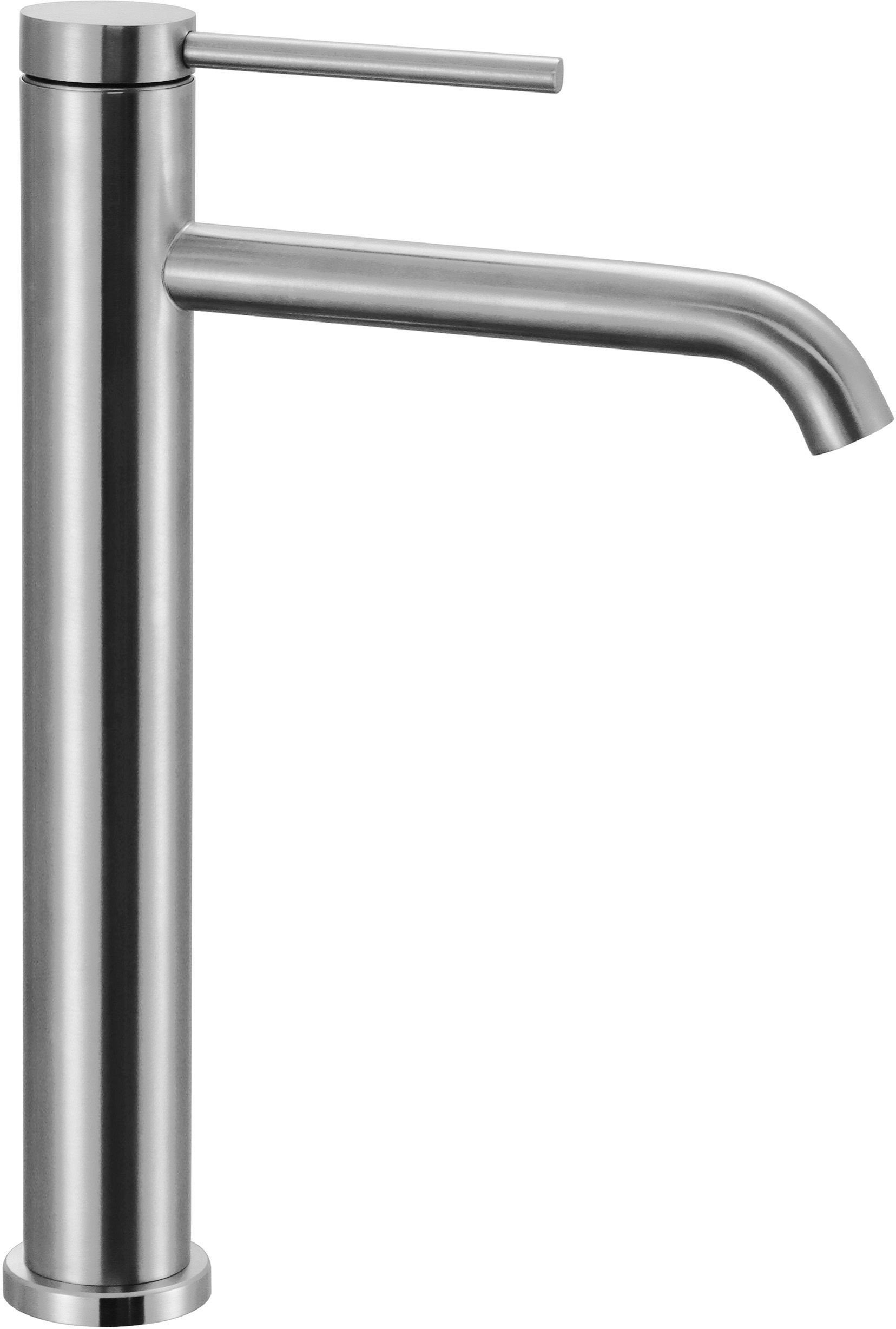 Bateria Umywalkowa REA CLIF nikiel szczotkowany Inox WYSOKA