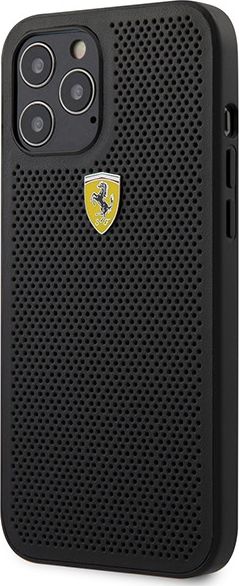 Ferrari FESPEHCP12LBK iPhone 12 Pro Max 6,7" czarny/black hardcase On Track Perforated