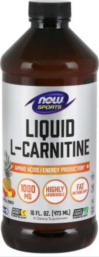 NOW Foods NOW Foods - L-Karnityna w Płynie, Owoce Tropikalne, 1000 mg, 473 ml