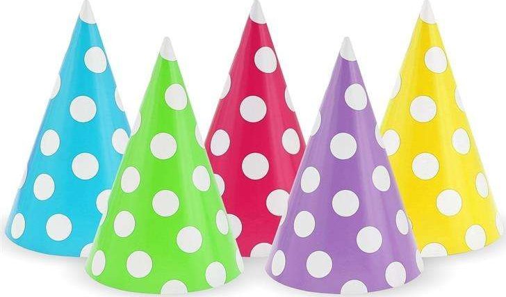 GoDan Czapeczki papierowe Grochy 5szt