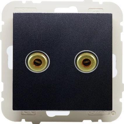 Efapel EFAPEL LOGUS90 GNIAZDO GŁOŚNIKOWE CZARNY 90220 KWPM