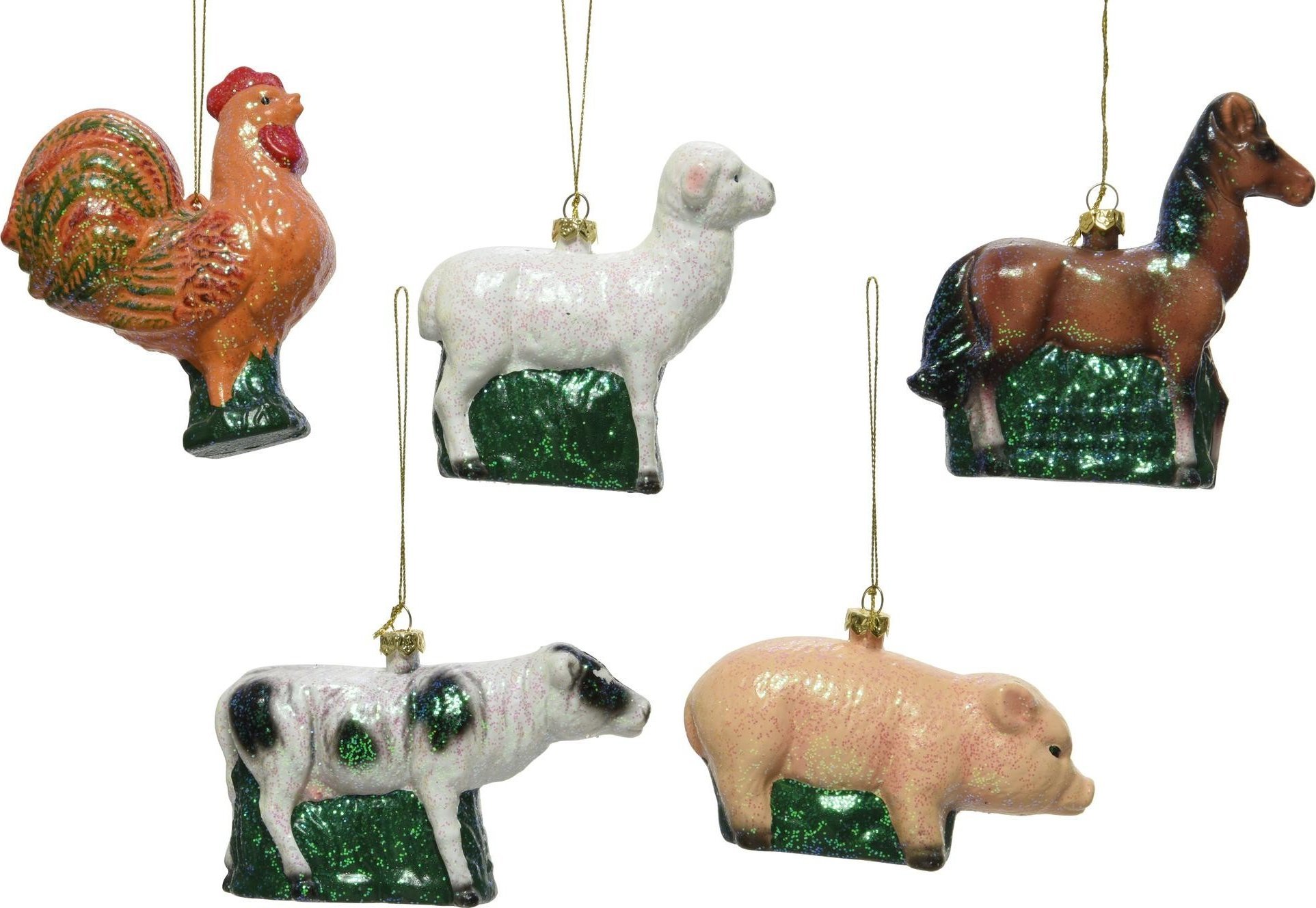 Zawieszka zwierzęta z gospodarstwa na choinkę