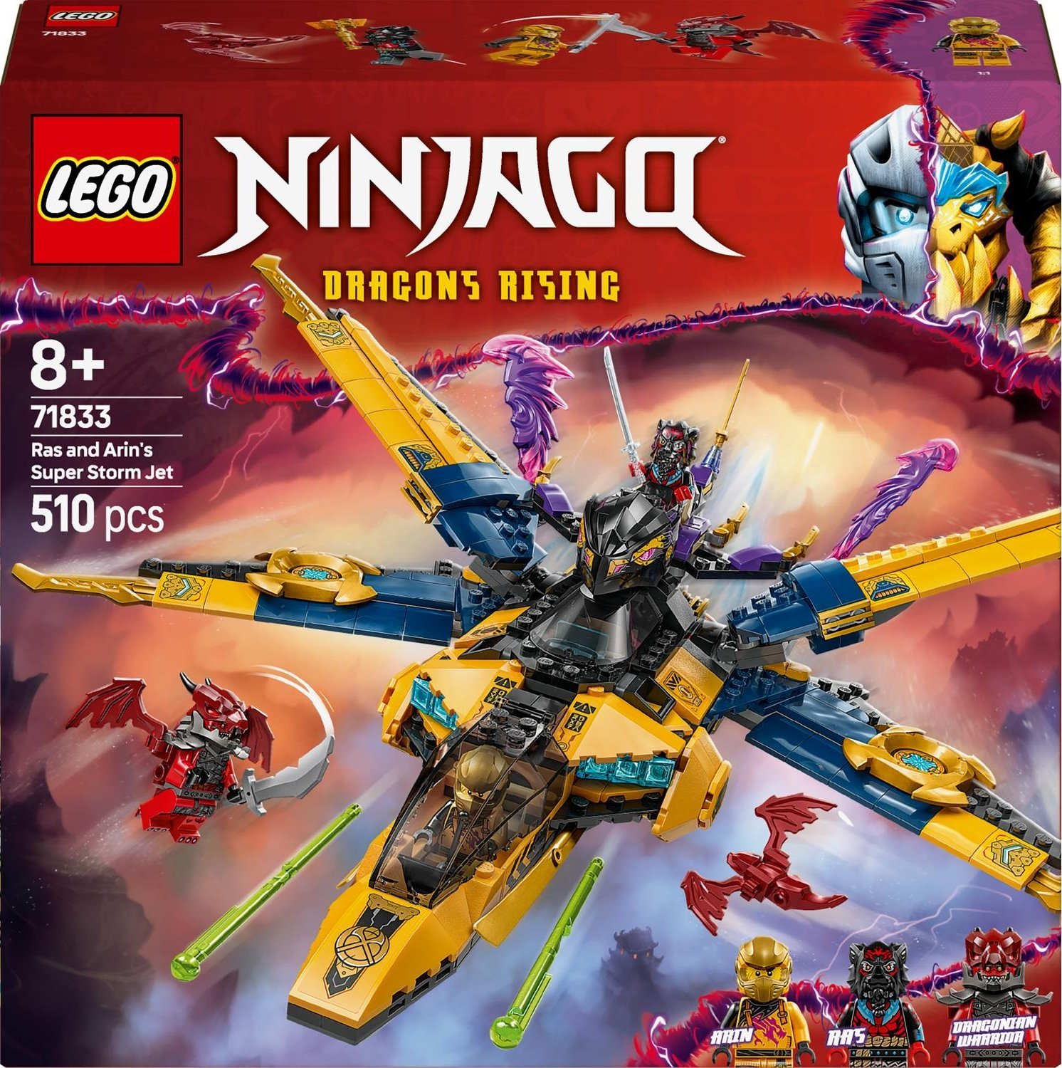 Ninjago Ras i burzowy superodrzutowiec Arina (71833)