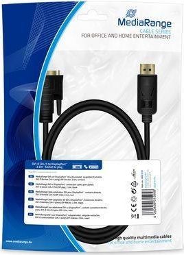 Kabel MediaRange DisplayPort - DVI-D 2m czarny (MRCS131)