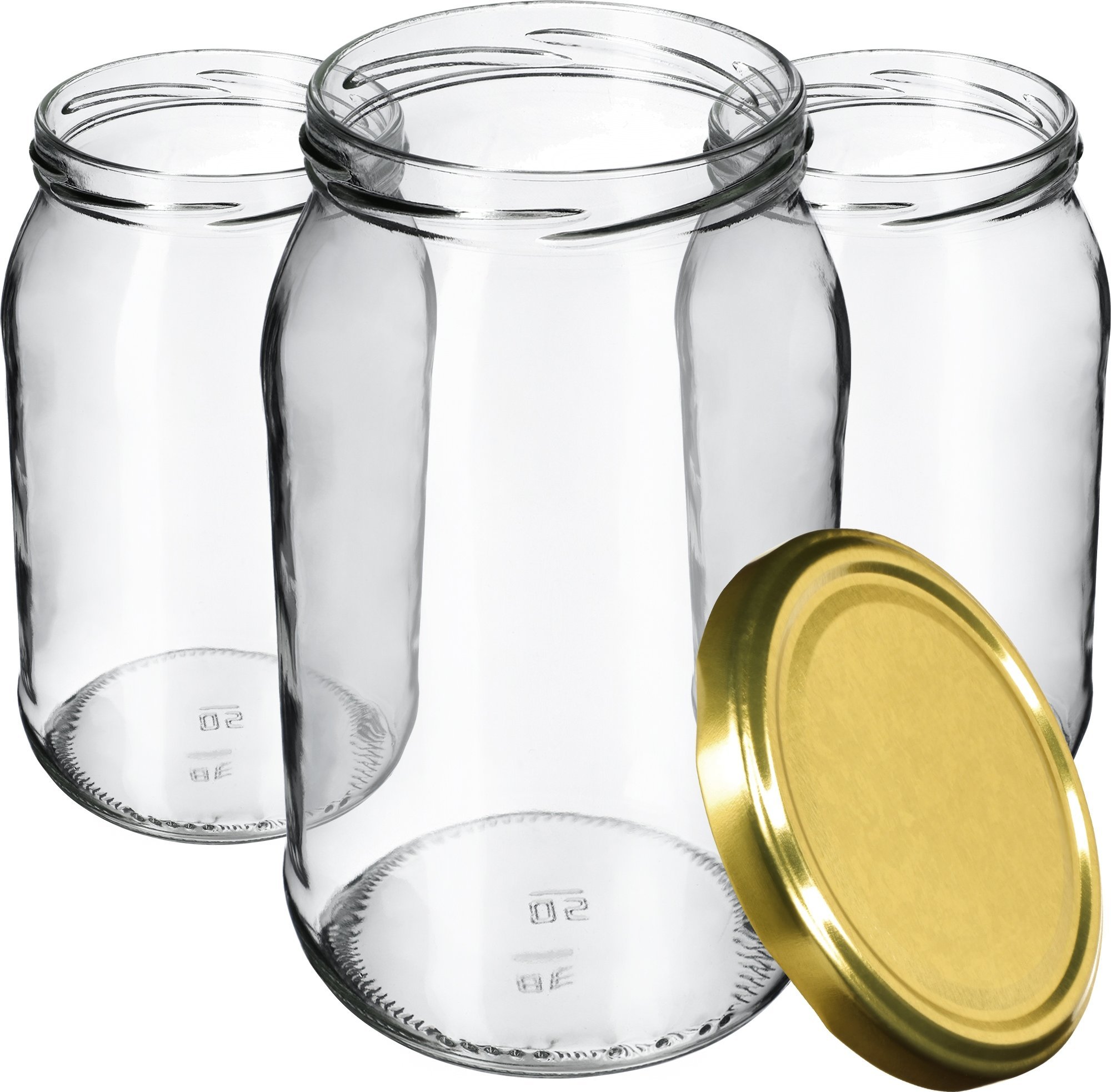 KADAX 8x Słoik Słoiki 760ml Szklany Na Przetwory Ogórki miód Nakrętki Fi82