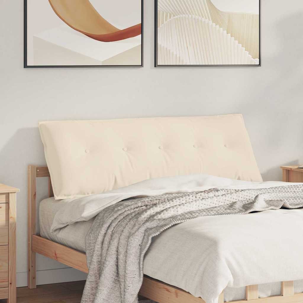 vidaXL Poduszka na plecy Beżowy 140 x 50 cm Mikrofibra