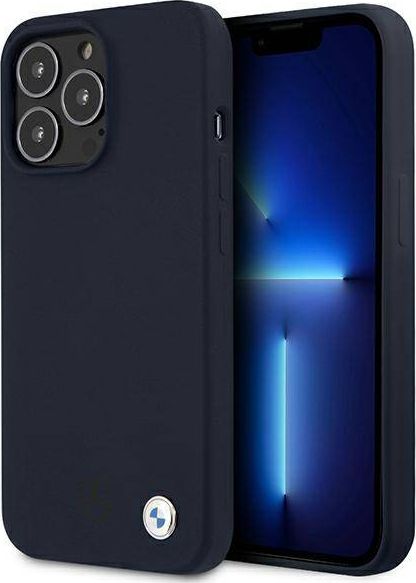 BMW Etui BMW BMHCP13XSILNA Apple iPhone 13 Pro Max granatowy/navy hardcase Silicone Signature