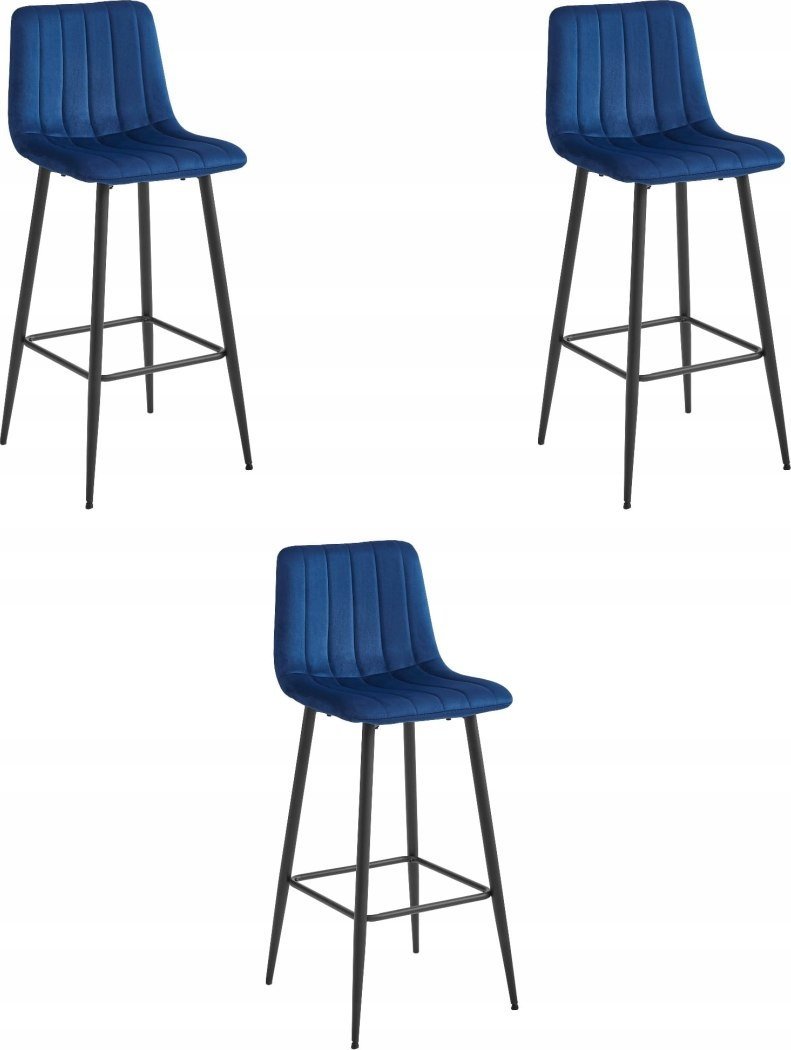 Leobert Hoker POZZA - granat aksamit / nogi czarne x 3