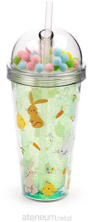 Kubek słomką Wielkanocny 500ml