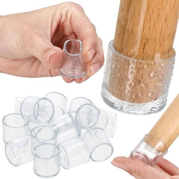 Springos Nakładki na nogi krzesła silikonowe 16 szt. ochraniacze na meble 16 mm UNIWERSALNY