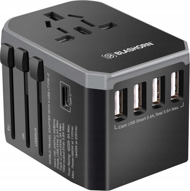 Blashorn Zestaw Zasilacz 4Usb Usb-C + Kable Micro Usb_Usb C
