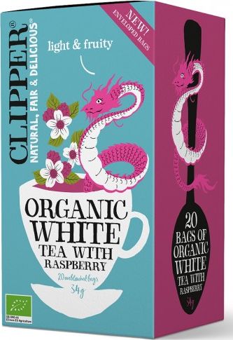 Clipper HERBATA BIAŁA Z MALINĄ BIO 34 g (20 x 1,7 g) - CLIPPER