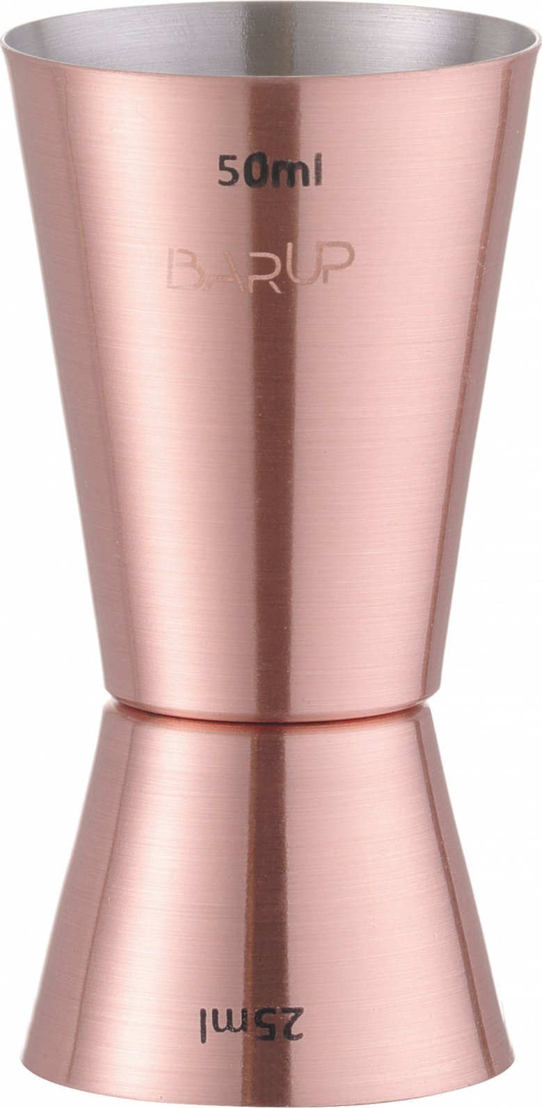 Bar Up Jigger miara barmańska dwustronna do drinków miedziana 25/50 ml Jigger miara barmańska dwustronna do drinków miedziana 25/50 ml