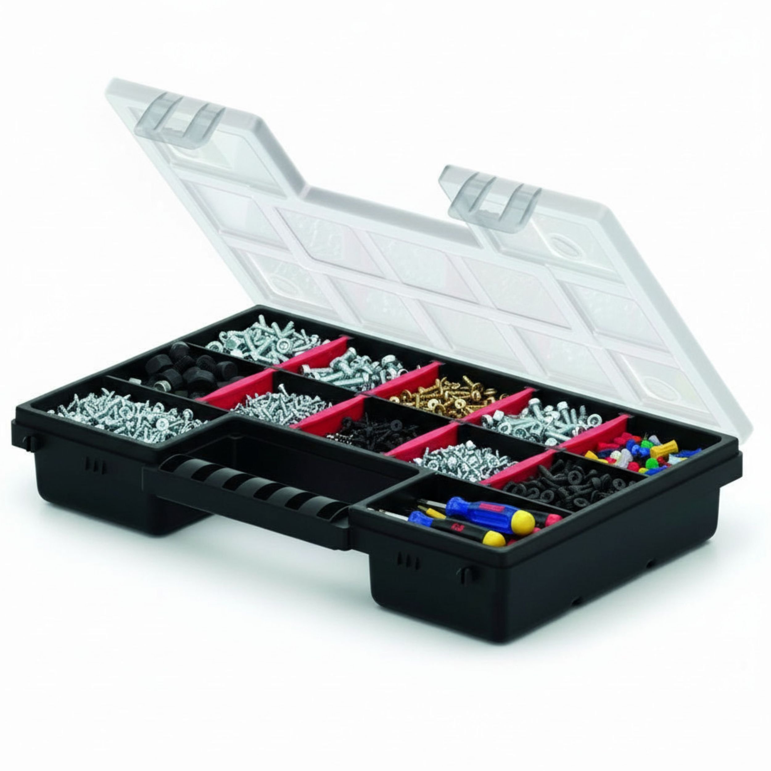 Organizer narzędziowy warsztatowy 28,7x18,6cm, 12 przegródek Sortownik