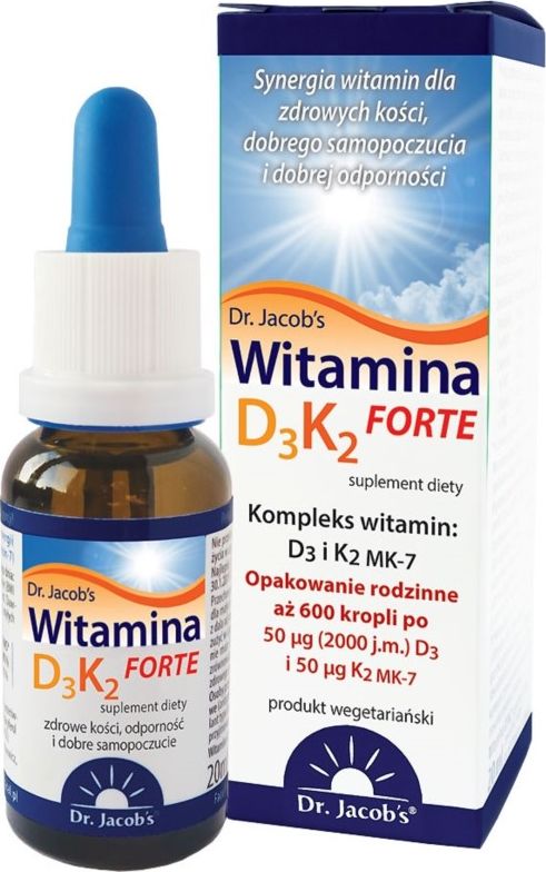 Dr.Jacob`s DR.JACOB'S_Witamina D3 K2 Forte suplement diety w kroplach 20ml