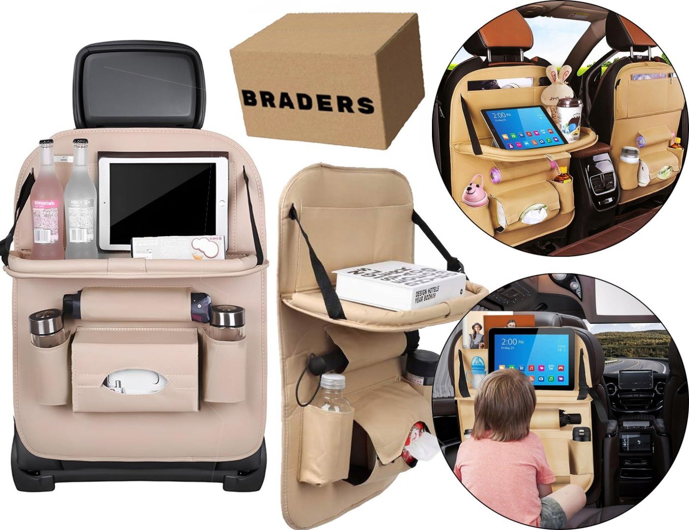 Organizer samochodowy na fotel oparcie tył dla dziecka do auta ochraniacz