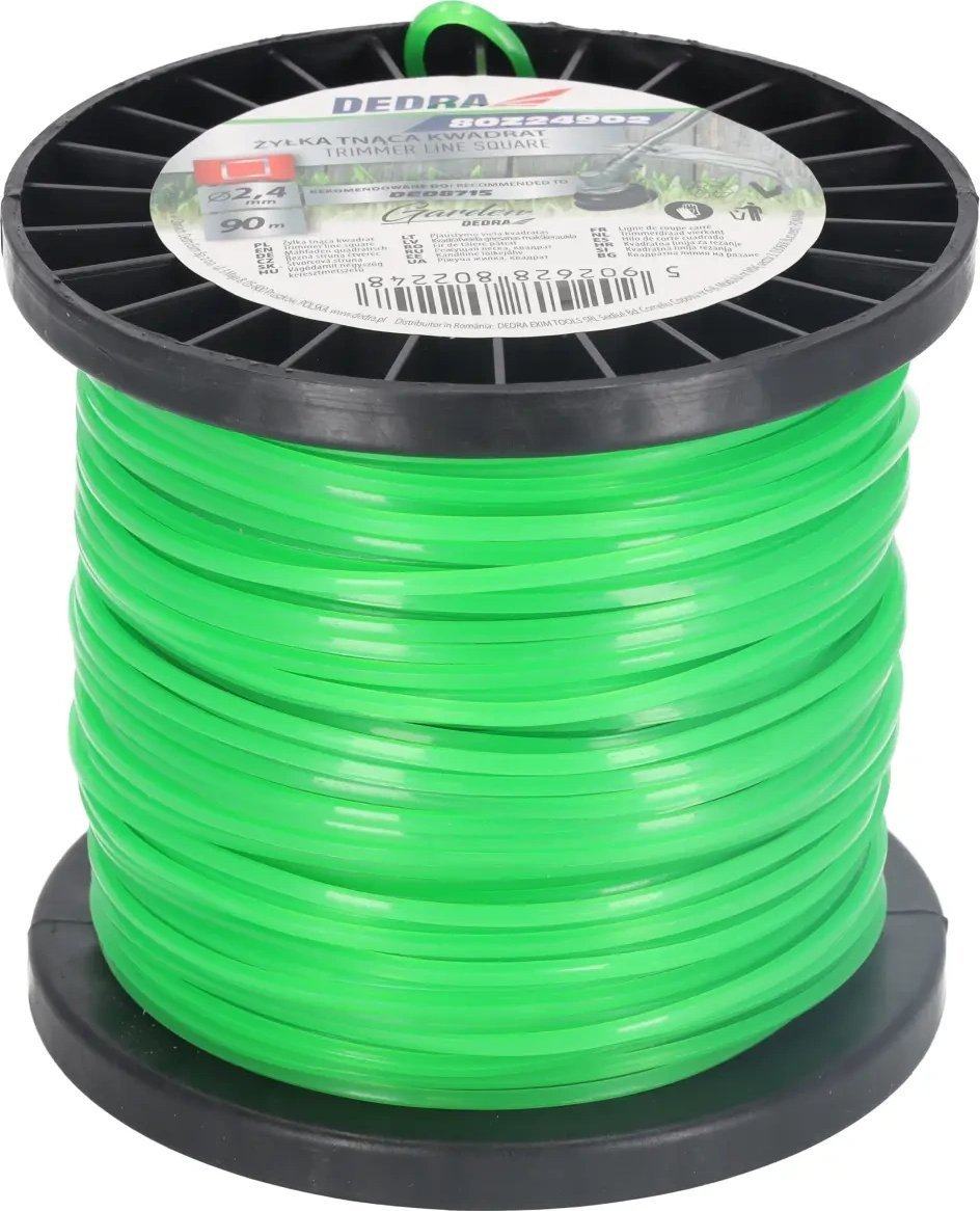 Dedra Żyłka tnąca kwadrat 2,4mmx90m, szpula