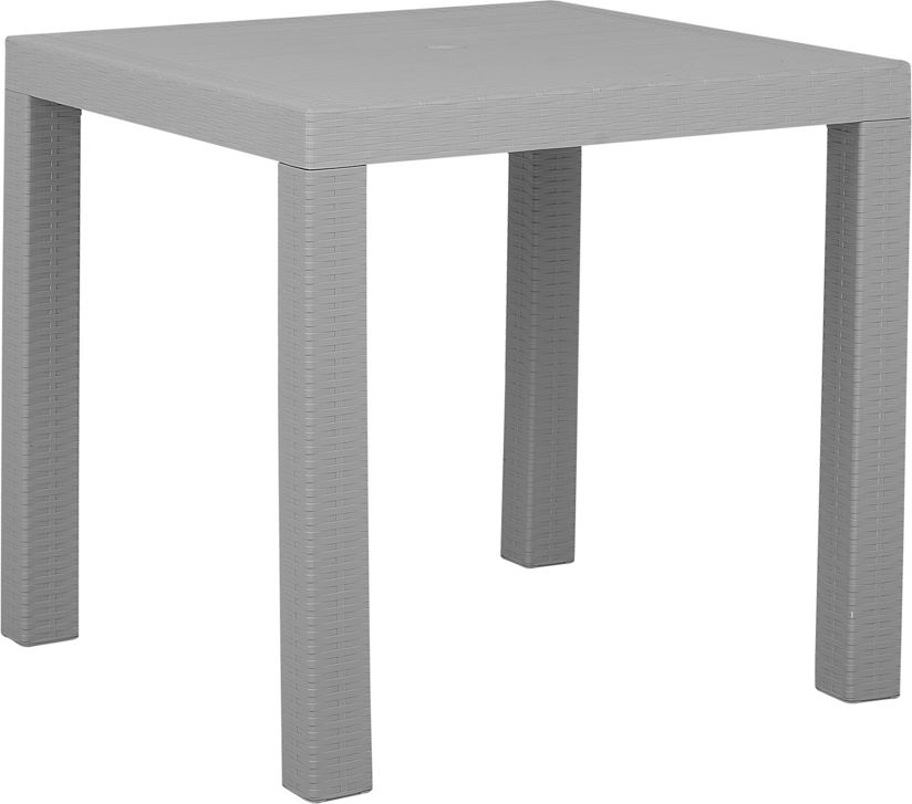Beliani Stół ogrodowy 80 x 80 cm jasnoszary FOSSANO