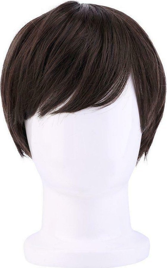 Korbi PERUKA WŁOSY KRÓTKIE CIEMNY BRĄZ MĘSKIE W12