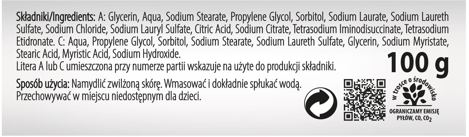BIAŁY JELEŃ Mydło glicerynowe bezzapachowe hipoalergiczne - kostka 100 g