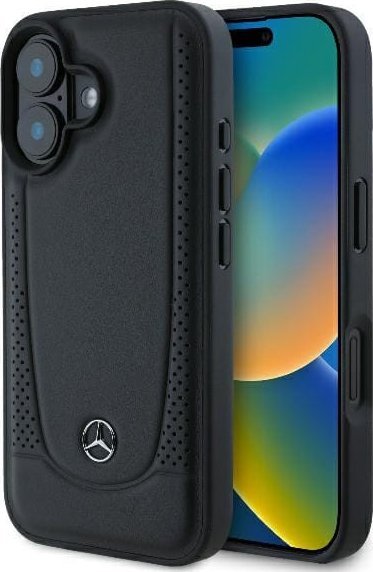 Mercedes MEHCP16SARMBK iPhone 16 6.1" czarny/black hardcase Leather Urban