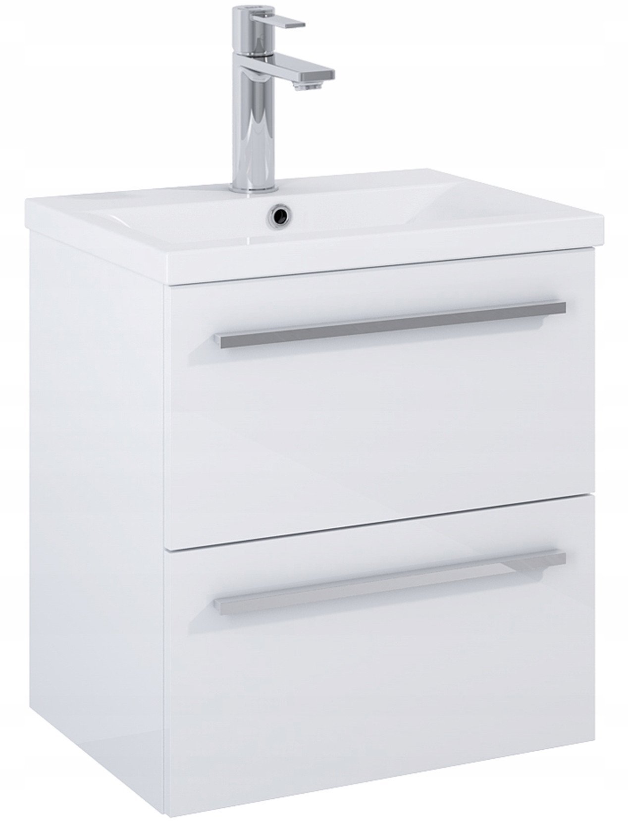 A852449806 / ROCA / KWADRO / ZESTAW ŁAZIENKOWY UNIK 50 CM Z 2 SZUFLADAMI, BIAŁY POŁYSK / ZAMIENNIK 166947 /