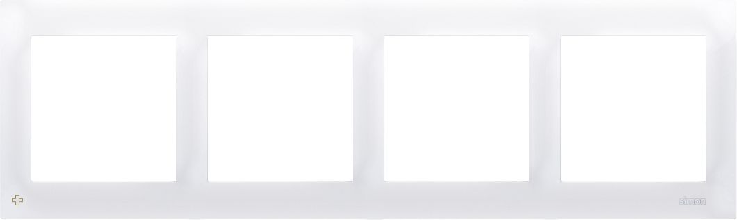 Kontakt-Simon Ramka poczwórna antybakteryjna Simon 54 biały (DRK4/AB11)