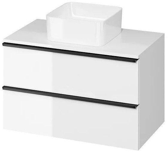 Cersanit S522-027 SZAFKA Z BLATEM VIRGO 80 BIAŁA UCHW CZARNY ZMONT. // CER.VIRGO-BLAT-80-BIAŁA-UCH-CZ