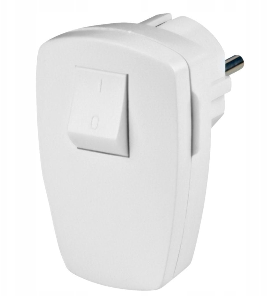 Düwi Wtyczka kątowa rozbieralna z łącznikiem unischuko 250V~, 16 A, IP20, biała / 12100